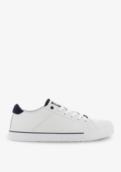 Zoom bild av Arbetssko sneaker i läder, vit